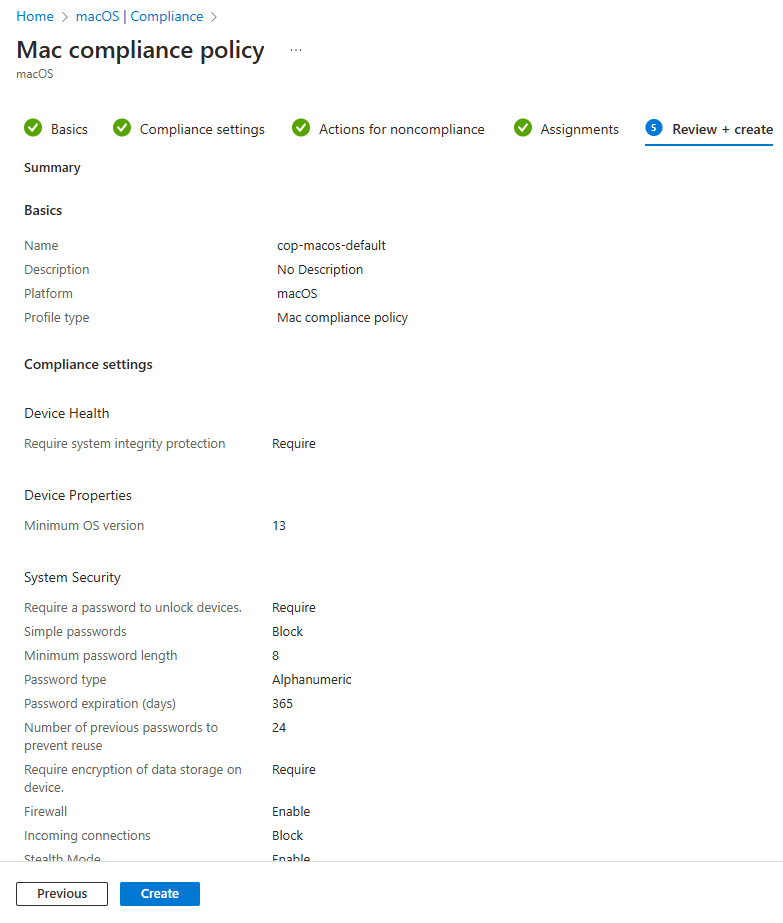 Creating FileVault full-disk encryption policy for macOS